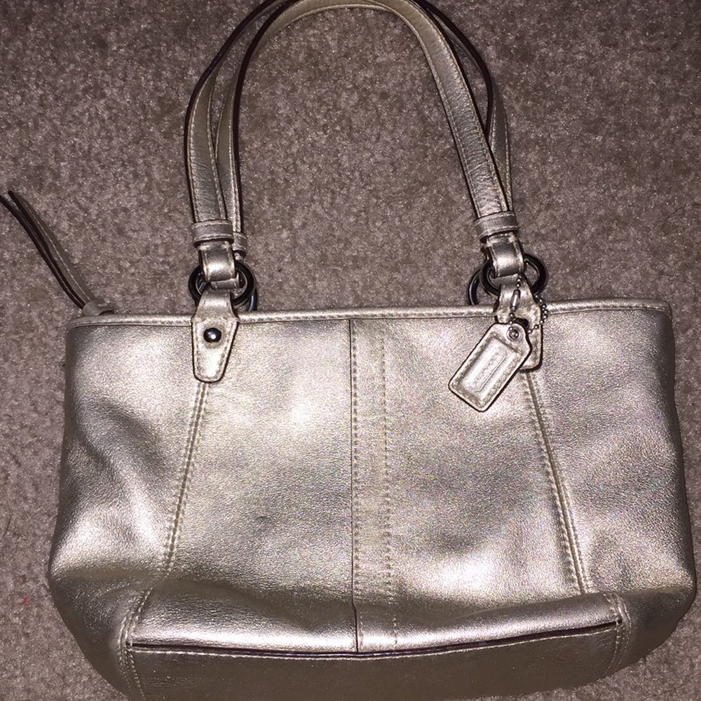 COPY - Coach gold zip mini purse with one inside …